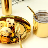 Maxbell Stainless Steel Insulated Coffee Tea Mug Cup Camping/Travel w/ Lid Golden - Aladdin Shoppers