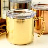 Maxbell Stainless Steel Insulated Coffee Tea Mug Cup Camping/Travel w/ Lid Golden - Aladdin Shoppers