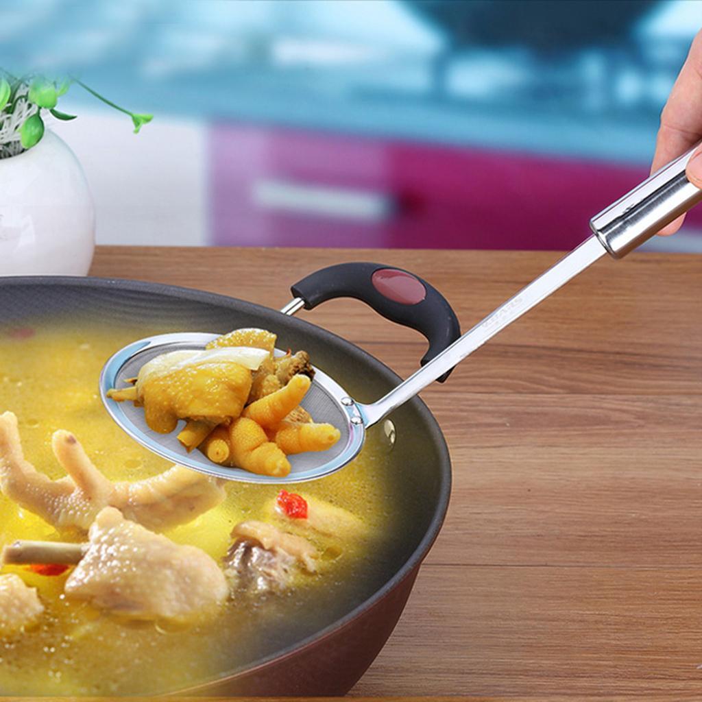 Maxbell Stainless Steel Oil Filter Spoon Hot Pot Skimmer Frying Filter Spoon 10cm - Aladdin Shoppers