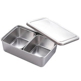 Maxbell Stainless Steel Seasoning Box Spice Jar Set Condiment Food Display 2 Grid - Aladdin Shoppers