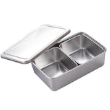 Maxbell Stainless Steel Seasoning Box Spice Jar Set Condiment Food Display 2 Grid - Aladdin Shoppers