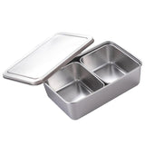 Maxbell Stainless Steel Seasoning Box Spice Jar Set Condiment Food Display 2 Grid - Aladdin Shoppers