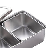 Maxbell Stainless Steel Seasoning Box Spice Jar Set Condiment Food Display 2 Grid - Aladdin Shoppers