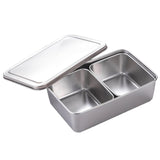 Maxbell Stainless Steel Seasoning Box Spice Jar Set Condiment Food Display 2 Grid - Aladdin Shoppers