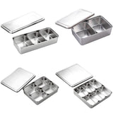 Maxbell Stainless Steel Seasoning Box Spice Jar Set Condiment Food Display 2 Grid - Aladdin Shoppers