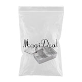 Maxbell Stainless Steel Seasoning Box Spice Jar Set Condiment Food Display 2 Grid - Aladdin Shoppers