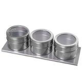 Maxbell Stainless Steel Spice Jar Condiment Pots Seasoning Pepper 3pcs - Aladdin Shoppers