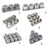 Maxbell Stainless Steel Spice Jar Condiment Pots Seasoning Pepper 3pcs - Aladdin Shoppers