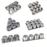 Maxbell Stainless Steel Spice Jar Condiment Pots Seasoning Pepper 3pcs