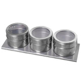 Maxbell Stainless Steel Spice Jar Condiment Pots Seasoning Pepper 3pcs - Aladdin Shoppers