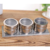Maxbell Stainless Steel Spice Jar Condiment Pots Seasoning Pepper 3pcs - Aladdin Shoppers