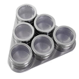 Maxbell Stainless Steel Spice Jar Condiment Pots Seasoning Pepper Triangle 6pcs