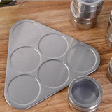 Maxbell Stainless Steel Spice Jar Condiment Pots Seasoning Pepper Triangle 6pcs - Aladdin Shoppers