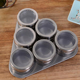 Maxbell Stainless Steel Spice Jar Condiment Pots Seasoning Pepper Triangle 6pcs - Aladdin Shoppers
