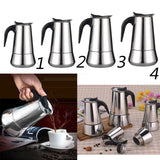 Maxbell Stainless Steel Stovetop Moka Espresso Coffee Maker Pot Percolator 2 Cup - Aladdin Shoppers