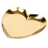 Maxbell Stainless Steel Tea Fruit Tray Dish Plate Cosmetic Jewelry Storage Golden - Aladdin Shoppers