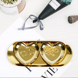 Maxbell Stainless Steel Tea Fruit Tray Dish Plate Cosmetic Jewelry Storage Golden - Aladdin Shoppers