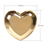 Maxbell Stainless Steel Tea Fruit Tray Dish Plate Cosmetic Jewelry Storage Golden - Aladdin Shoppers