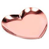 Maxbell Stainless Steel Tea Fruit Tray Dish Plate Cosmetic Jewelry Storage Rose Gold