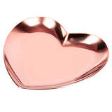 Maxbell Stainless Steel Tea Fruit Tray Dish Plate Cosmetic Jewelry Storage Rose Gold - Aladdin Shoppers