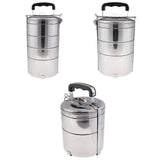 Maxbell Stainless Steel Thermal Insulated Stackable Lunch Bento Box Carrier 2 Tier - Aladdin Shoppers