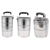 Maxbell Stainless Steel Thermal Insulated Stackable Lunch Bento Box Carrier 2 Tier - Aladdin Shoppers