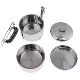 Maxbell Stainless Steel Thermal Insulated Stackable Lunch Bento Box Carrier 2 Tier - Aladdin Shoppers