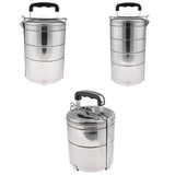Maxbell Stainless Steel Thermal Insulated Stackable Lunch Bento Box Carrier 2 Tier - Aladdin Shoppers