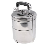 Maxbell Stainless Steel Thermal Insulated Stackable Lunch Bento Box Carrier 2 Tier - Aladdin Shoppers