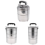 Maxbell Stainless Steel Thermal Insulated Stackable Lunch Bento Box Carrier 2 Tier - Aladdin Shoppers