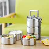 Maxbell Stainless Steel Thermal Insulated Stackable Lunch Bento Box Tiffin 3 Tier - Aladdin Shoppers