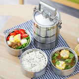 Maxbell Stainless Steel Thermal Insulated Stackable Lunch Bento Box Tiffin 3 Tier - Aladdin Shoppers