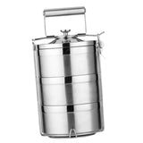 Maxbell Stainless Steel Thermal Insulated Stackable Lunch Bento Box Tiffin 3 Tier - Aladdin Shoppers