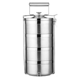 Maxbell Stainless Steel Thermal Insulated Stackable Lunch Bento Box Tiffin 4 Tier - Aladdin Shoppers