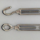 Maxbell Stainless Steel Turnbuckle Wire Rope Tensioner Hook Eye Rigging Screw 16mm - Aladdin Shoppers