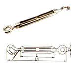Maxbell Stainless Steel Turnbuckle Wire Rope Tensioner Hook Eye Rigging Screw 4mm - Aladdin Shoppers