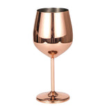Maxbell Stainless Steel Wine Glasses Red White Wine Goblets Champagne Bar Rose Gold - Aladdin Shoppers