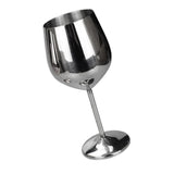 Maxbell Stainless Steel Wine Glasses Red White Wine Goblets Champagne Bar Silver - Aladdin Shoppers