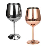 Maxbell Stainless Steel Wine Glasses Red White Wine Goblets Champagne Bar Silver - Aladdin Shoppers