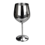 Maxbell Stainless Steel Wine Glasses Red White Wine Goblets Champagne Bar Silver - Aladdin Shoppers