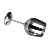 Maxbell Stainless Steel Wine Glasses Red White Wine Goblets Champagne Bar Silver - Aladdin Shoppers