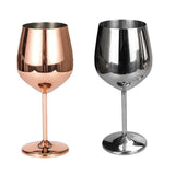 Maxbell Stainless Steel Wine Glasses Red White Wine Goblets Champagne Bar Silver - Aladdin Shoppers