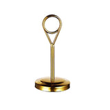 Maxbell Stainless Table Number Holder Sign Holder Photo Stand for Hotel Golden 10cm - Aladdin Shoppers