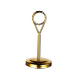Maxbell Stainless Table Number Holder Sign Holder Photo Stand for Hotel Golden 10cm - Aladdin Shoppers