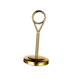 Maxbell Stainless Table Number Holder Sign Holder Photo Stand for Hotel Golden 10cm - Aladdin Shoppers