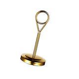Maxbell Stainless Table Number Holder Sign Holder Photo Stand for Hotel Golden 10cm - Aladdin Shoppers