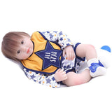 Maxbell Star Printed Rompers Bib Socks Suit for 20"-22" Reborn Baby Boy Doll Clothes - Aladdin Shoppers