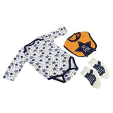 Maxbell Star Printed Rompers Bib Socks Suit for 20"-22" Reborn Baby Boy Doll Clothes - Aladdin Shoppers
