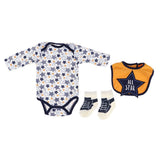 Maxbell Star Printed Rompers Bib Socks Suit for 20"-22" Reborn Baby Boy Doll Clothes - Aladdin Shoppers