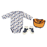 Maxbell Star Printed Rompers Bib Socks Suit for 20"-22" Reborn Baby Boy Doll Clothes - Aladdin Shoppers